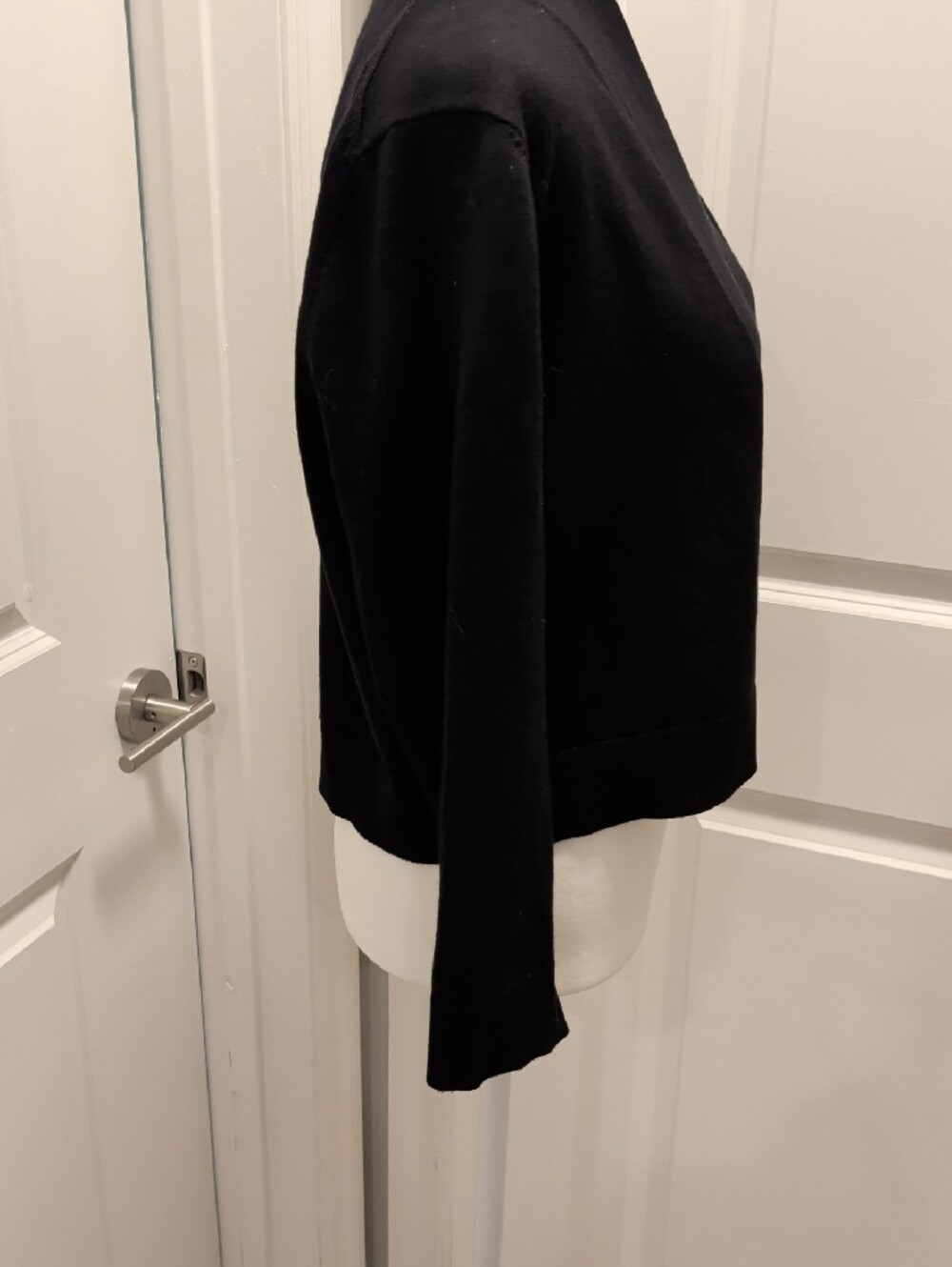 CALVIN KLEIN Size XL Classic Open-Front Black Cardigan NWT - Picture 6 of 8